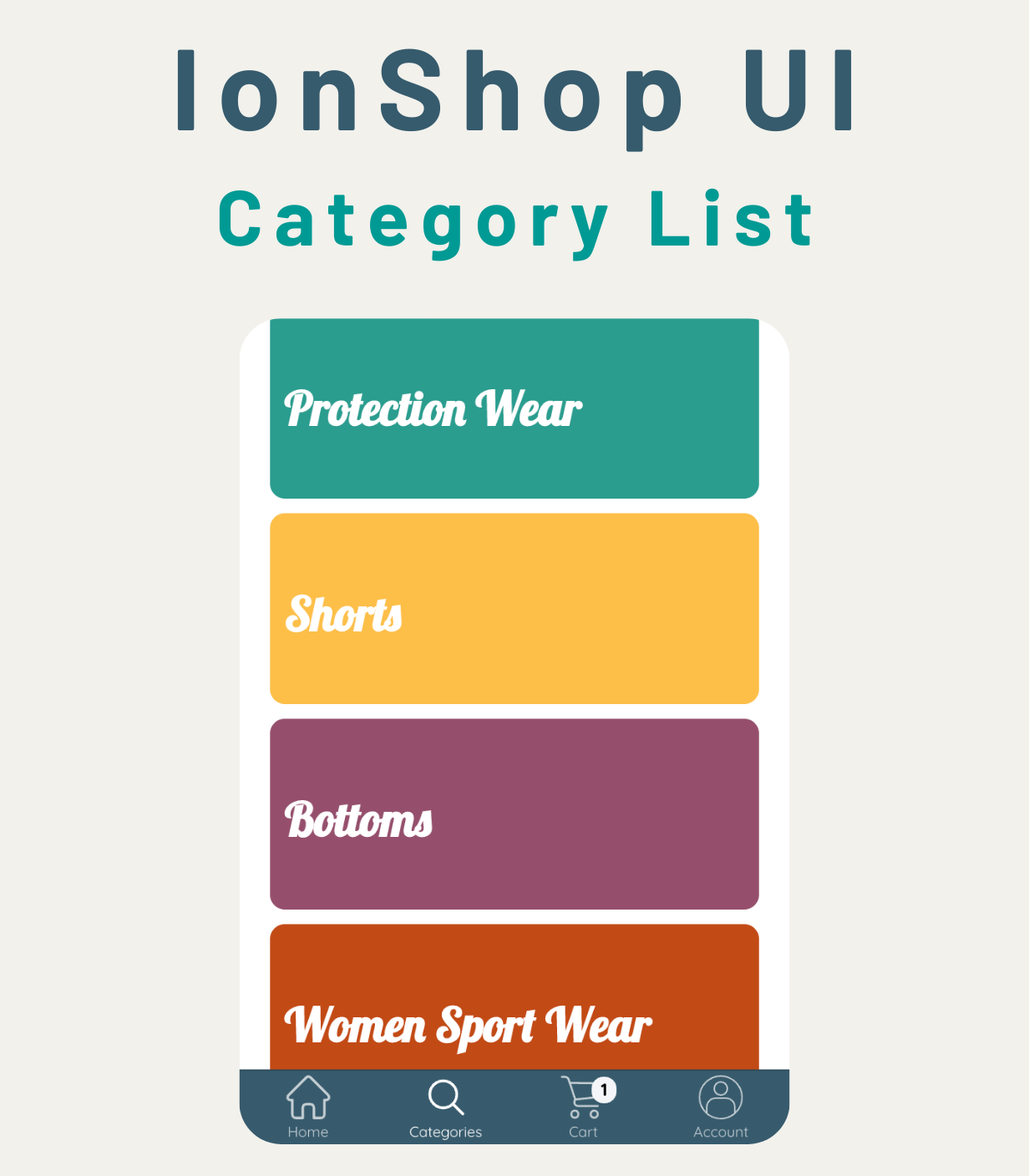 Ionic Angular eCommerce Theme Template